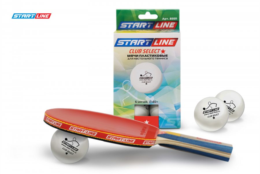 START LINE 8331 CLUB SELECT 1* New Мяч для настольного тенниса (6 шт.)  