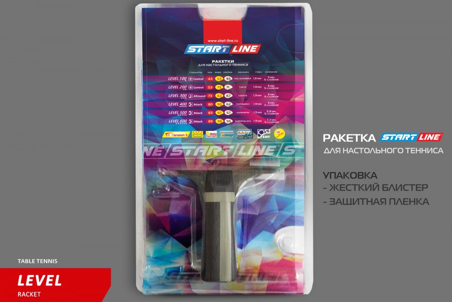 START LINE 12704 Level 600 New Ракетка для настольного тенниса (Коническая)  