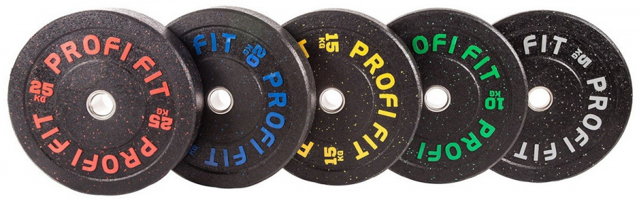 PROFI-FIT HI-TEMP Набор бамперных дисков (5 Пар) от 5 до 25 кг.  