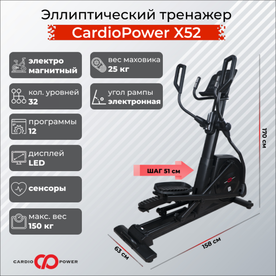 CARDIOPOWER X52 Эллиптический тренражер  