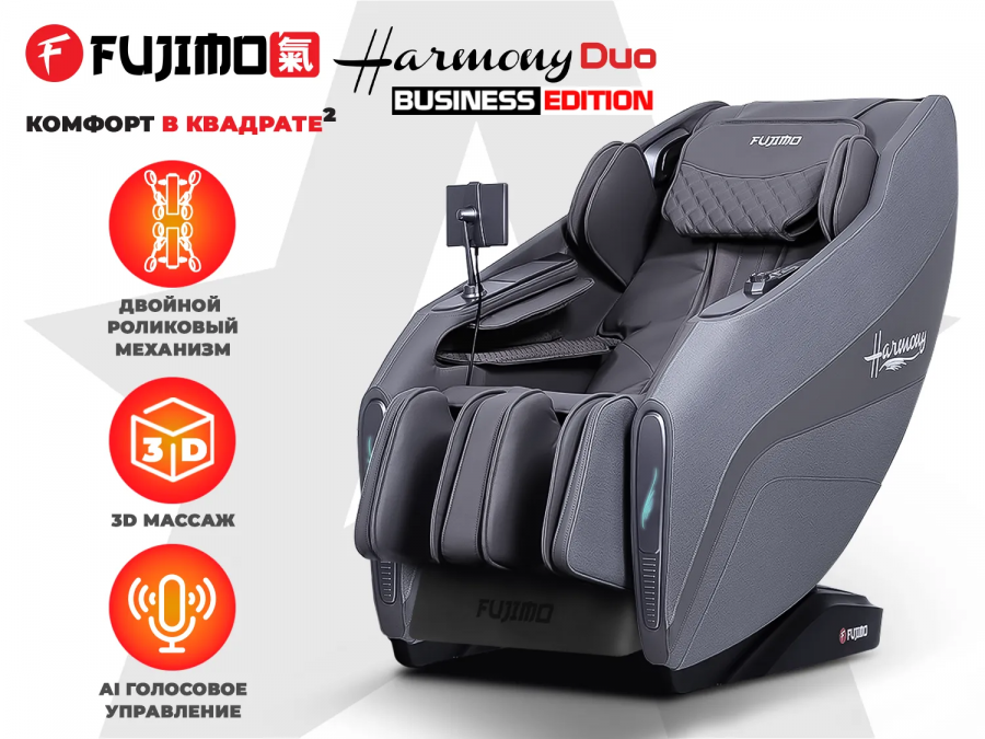 FUJIMO HARMONY Duo Business Edition Массажное кресло Серый  
