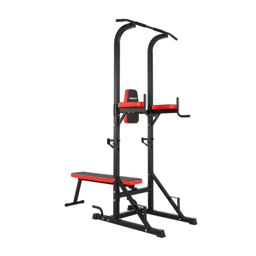 UNIX FIT BSPT120P Силовая стойка/ POWER TOWER 120P Турник-Пресс-Брусья со Скамьей  